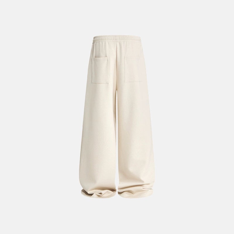 European American Slouchy Heart Embroidery Wide Leg Sweatpants High Waist Drawstring Loose Straight Casual Pants - Image 2