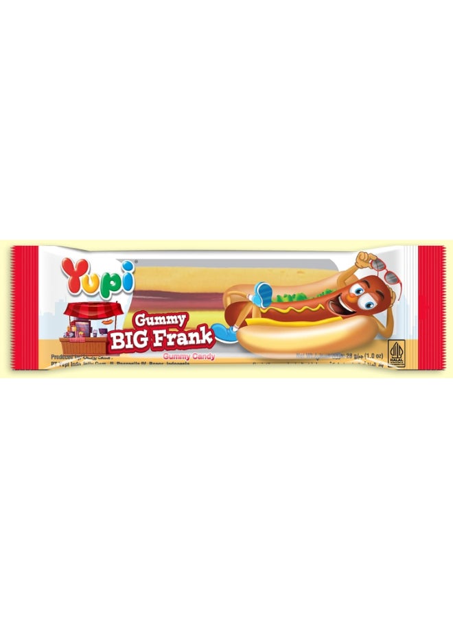Yupi Big Frank Hot Dog Shaped Gummy  Candy 28g Pack of 24 - Image 2