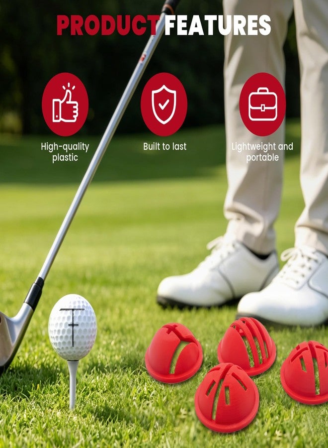 KCMOSGI 4 PCS Golf Ball Line Marker Tool, Impact Ball Liner Golf with 4 Patterns and Marking Pen, Golf Ball Alignment Labeler Stencil to Improve Putting Accuracy - Image 3