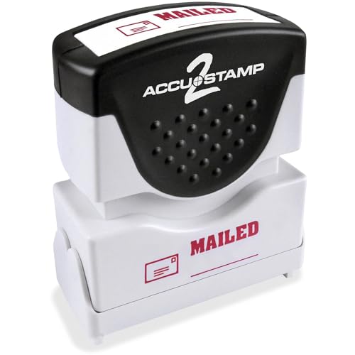 ACCUSTAMP2 Message Stamp with Micro ban Protection, MAILED, Pre-Ink, Red (035586) - Image 3