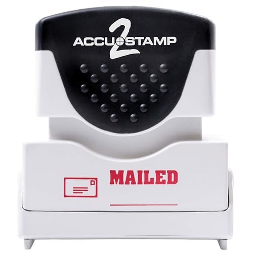 ACCUSTAMP2 Message Stamp with Micro ban Protection, MAILED, Pre-Ink, Red (035586) - Image 4