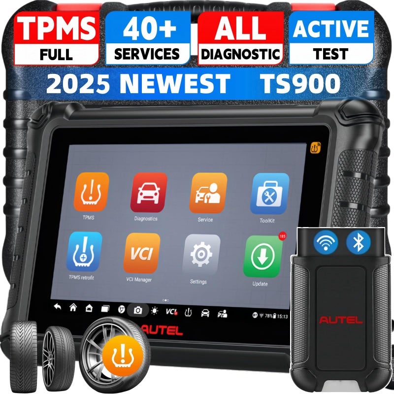 Autel Autel Scanner MaxiTPMS TS900 TPMS Programming Tool 2025 LevelUp of MK808STS MK900 MX900 MK808S Same as MX900TS MK900TS Full TPMS Function 3000 Active Test 40 Service All System Diagnostic