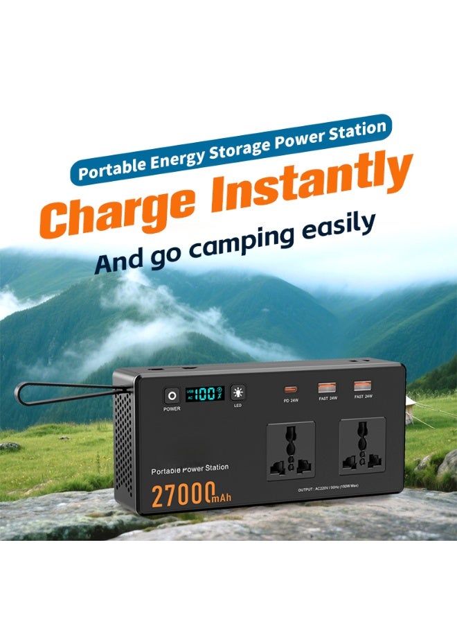 150W Mini Portable Power Station with AC Outlet – Home Use Lithium Battery Power Bank for Laptop, Mobile, Camping & Emergency Backup - Image 3