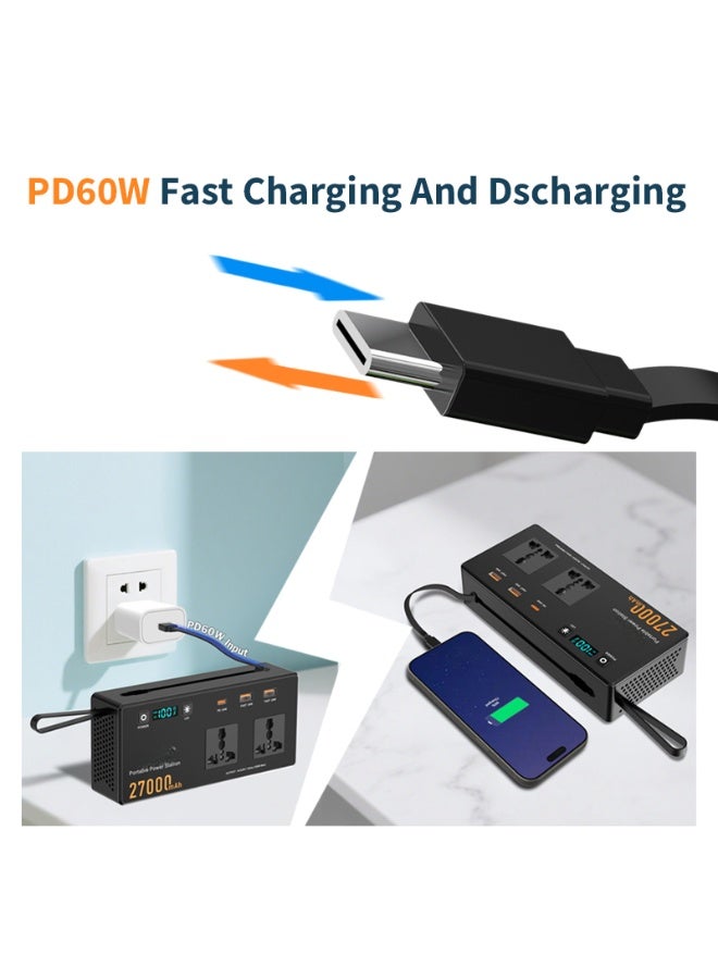 150W Mini Portable Power Station with AC Outlet – Home Use Lithium Battery Power Bank for Laptop, Mobile, Camping & Emergency Backup - Image 5