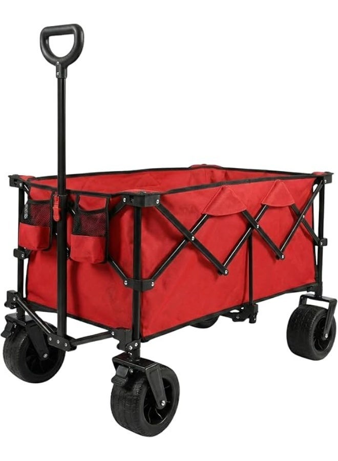 Egardenkart Foldable Wagon Trolley Cart - 150 KGS | Heavy-duty Trolley for Shopping, Camping, Beach, Picnic | Shopping Trolley with Adjustable Handle and 360° Wheels | Multipurpose Camping trolley - Image 1