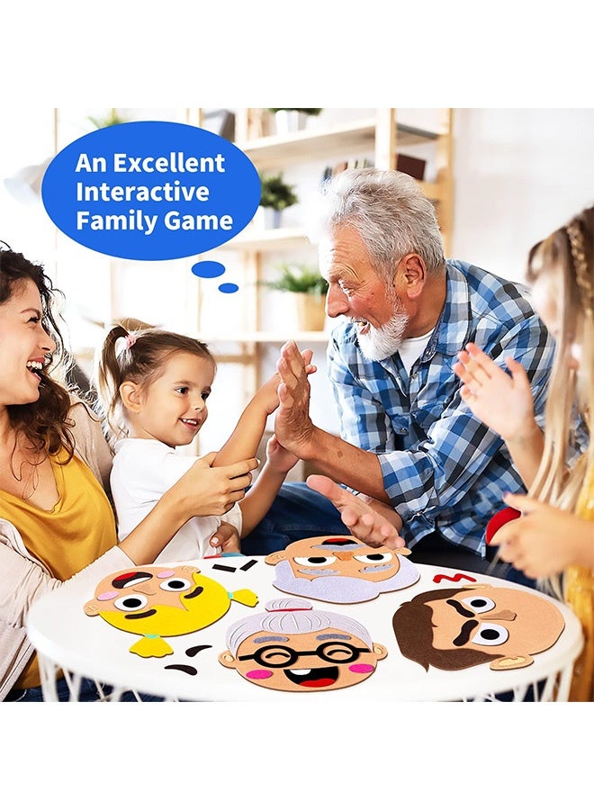Peachjoy 116 Pcs Social-Emotional-Learning-Activities for Kids, Make Faces to Describe Feelings and Emotions, 6 Family Feelings-Board-Games, Autism Sensory Toy Educational Speech Toys for Toddlers Age 3+ - Image 3