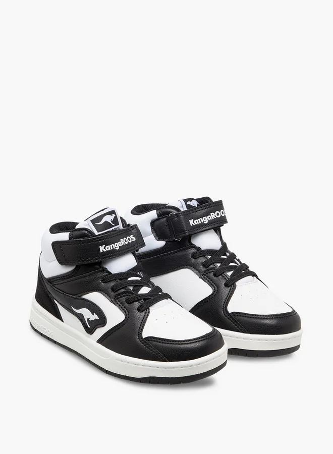 kangaROOS Boys' Colourblock High Top Sneakers with Hook and Loop Closure
