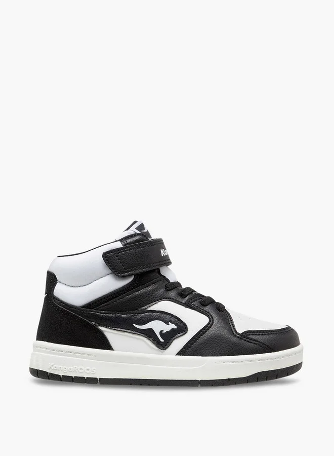 kangaROOS Boys' Colourblock High Top Sneakers with Hook and Loop Closure