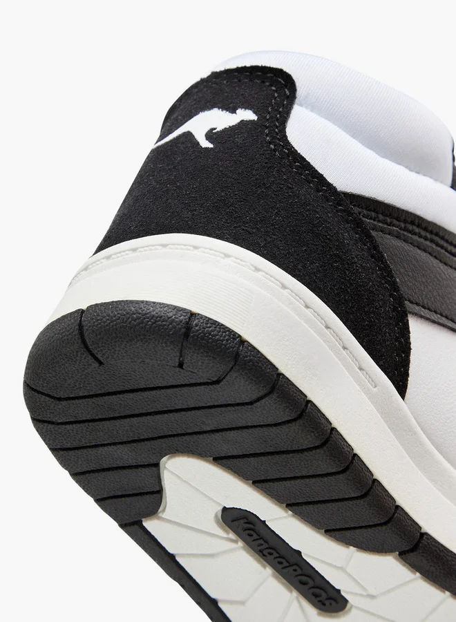 kangaROOS Boys' Colourblock High Top Sneakers with Hook and Loop Closure