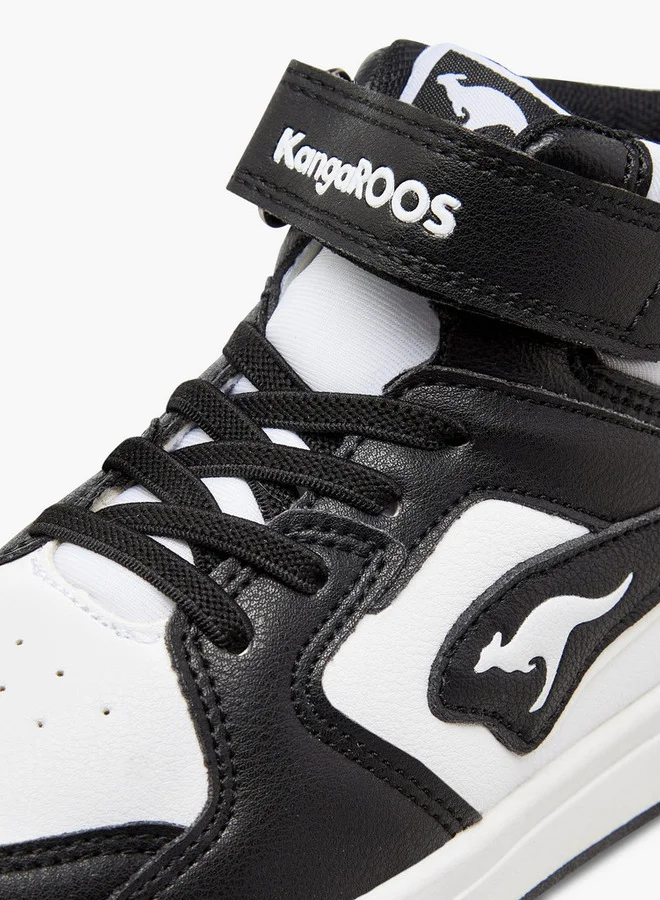kangaROOS Boys' Colourblock High Top Sneakers with Hook and Loop Closure