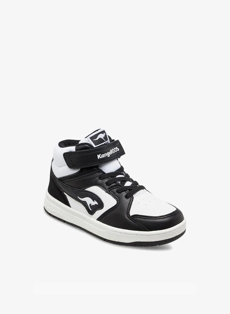 كانغاروس أحذية رياضية عالية للأولاد بتصميم ملون مع إغلاق بشريط لاصق