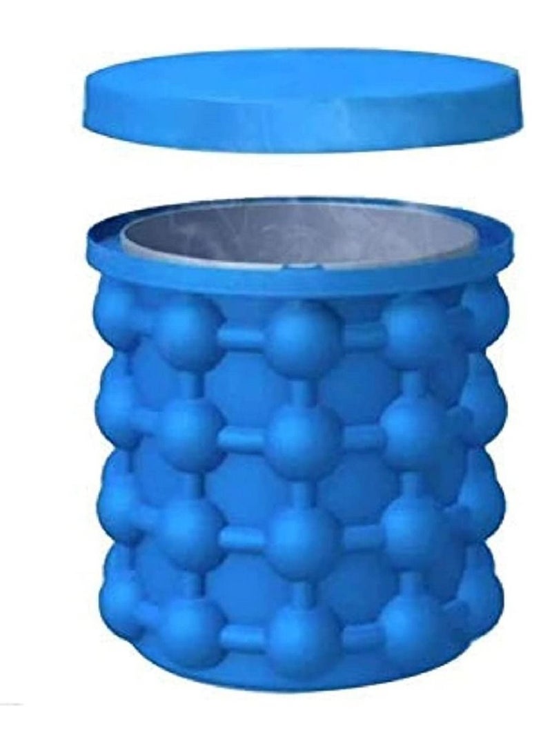 AMM 2 in 1 Ice Cube Maker Silicone Space Saving Ice Cube Mold  - Image 1