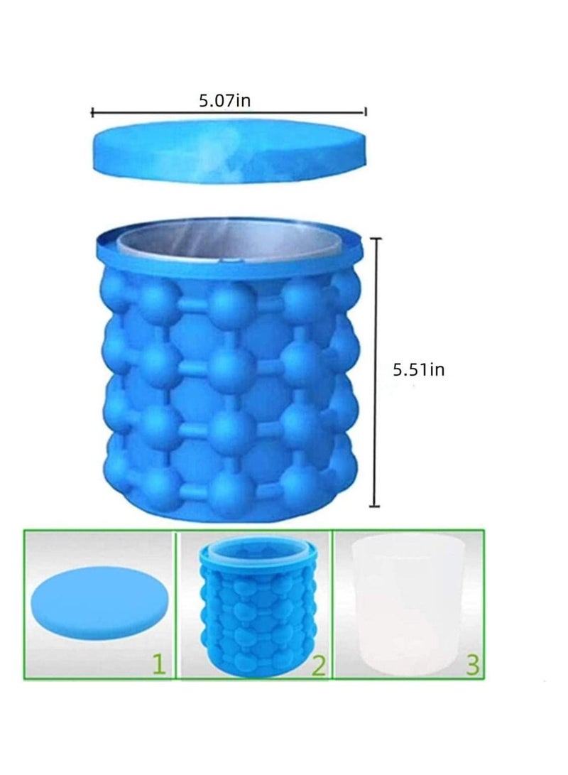 AMM 2 in 1 Ice Cube Maker Silicone Space Saving Ice Cube Mold  - Image 4
