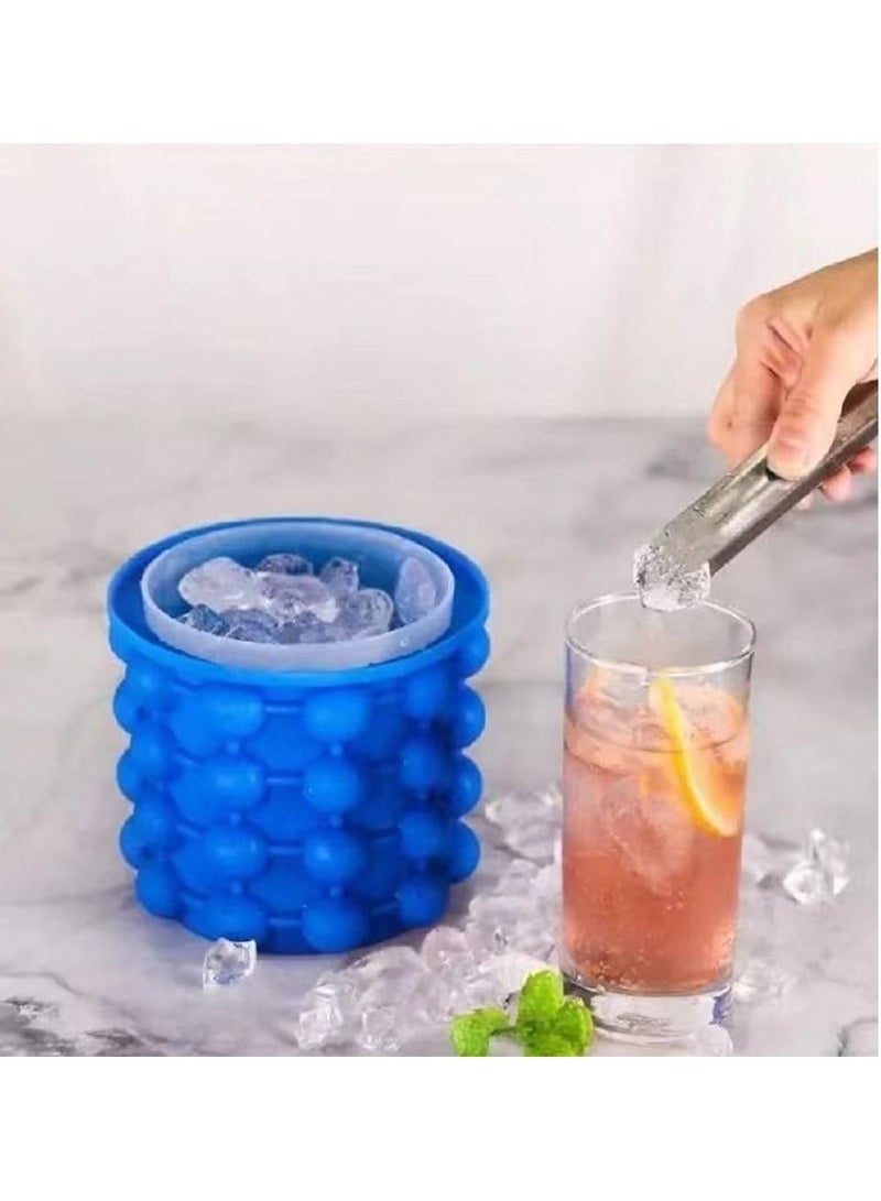 AMM 2 in 1 Ice Cube Maker Silicone Space Saving Ice Cube Mold  - Image 3