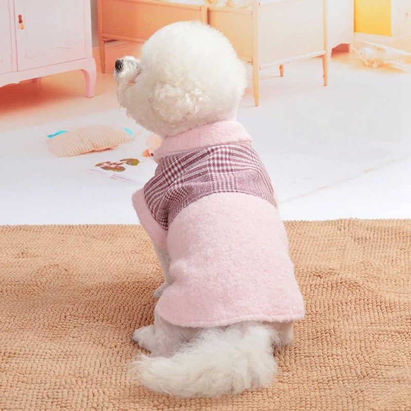 Pet Plush Winter Clothes, Soft Warm Costume with Button for Dog Cat, Multiple Sizes - Cozy Material, Easy Wear, Comfortable for Cold Weather (L) - Image 3
