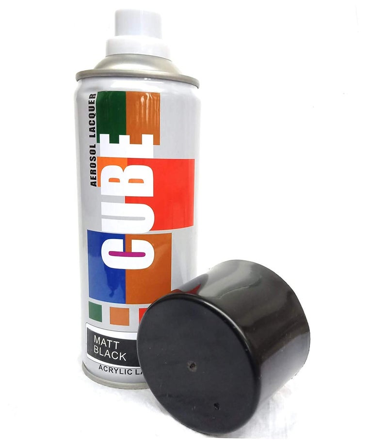 Aerosol Spray Paint Can 400ml Multipurpose (MATT BLACK)
