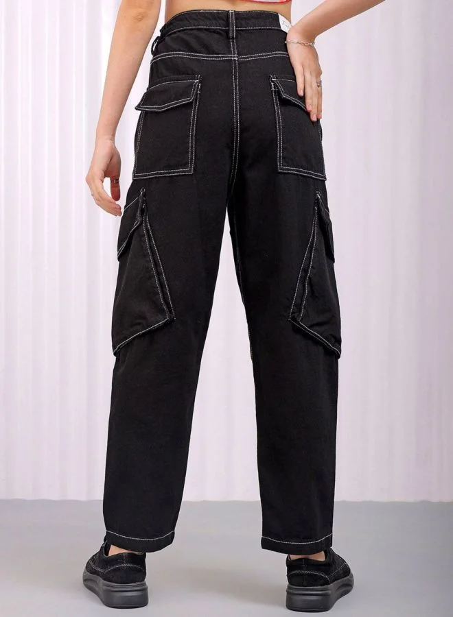 Freehand  Women Relaxed Fit Solid High Rise Jeans  | Best Price UAE