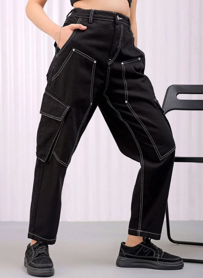 Freehand  Women Relaxed Fit Solid High Rise Jeans  | Best Price UAE