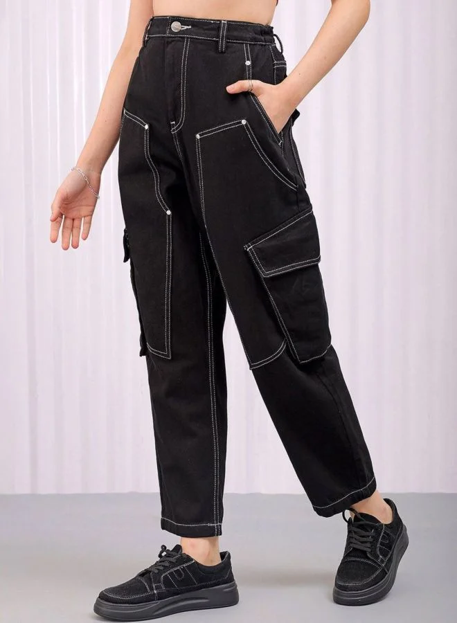 Freehand  Women Relaxed Fit Solid High Rise Jeans  | Best Price UAE