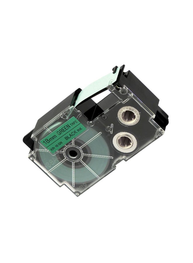 كاسيو شريط لاصق لطابعة ملصقات طراز XR-18GN1-W-DJ أخضر - Image 3