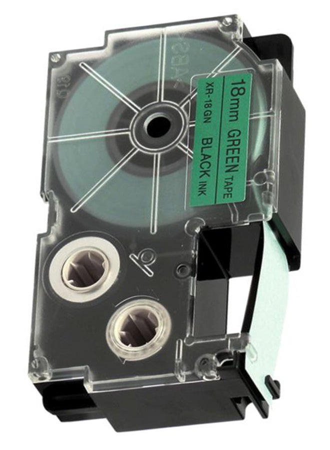 كاسيو شريط لاصق لطابعة ملصقات طراز XR-18GN1-W-DJ أخضر - Image 4
