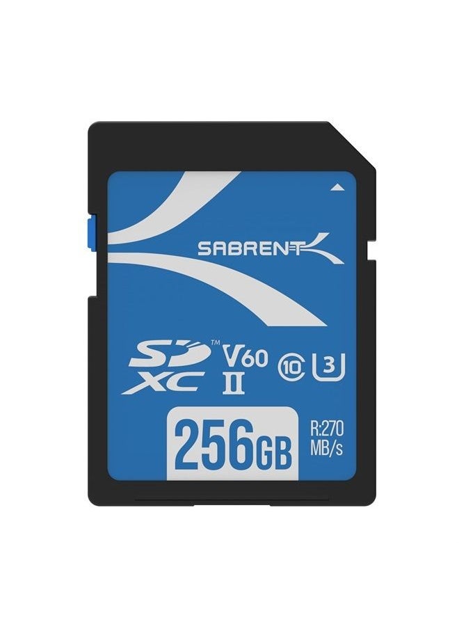 SABRENT - Rocket V60 256GB SD UHS-II Memory Card R270MB/s W170MB/s (SD-TL60-256GB) - Image 1