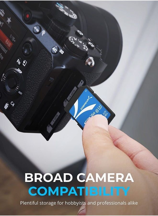 SABRENT - Rocket V60 256GB SD UHS-II Memory Card R270MB/s W170MB/s (SD-TL60-256GB) - Image 1