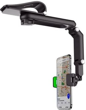 Polhammobile Universal Car Phone Holder Kitchen Desk Stand For Polham Clip-on Rear View Mirror Sun Visor