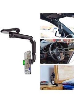 Polhammobile Universal Car Phone Holder Kitchen Desk Stand For Polham Clip-on Rear View Mirror Sun Visor  - Image 2