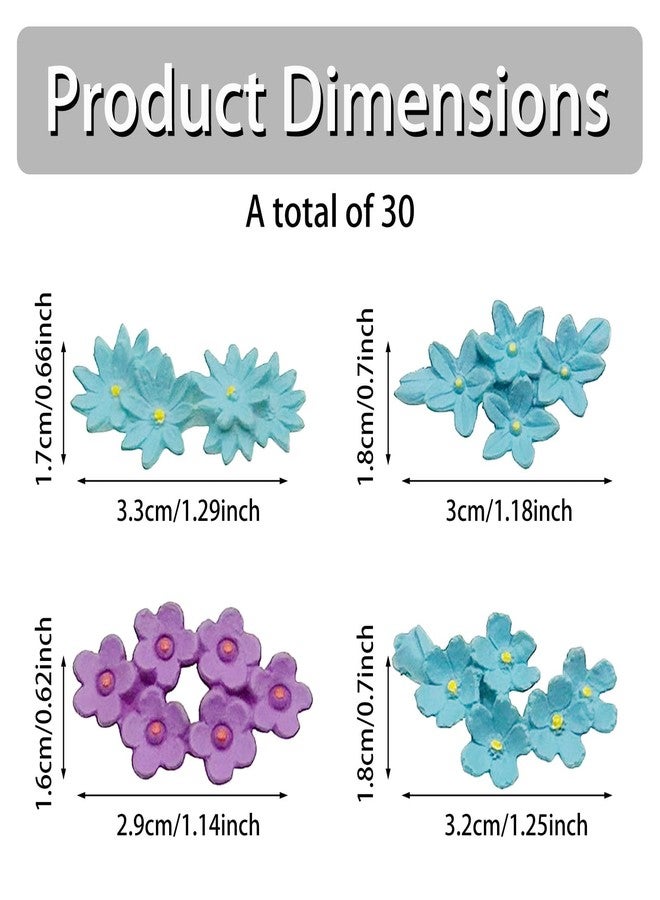 Cayway 30 PCS Mini Resin Flowers, Micro Landscape Miniature Flower, Mini Accessories Flowers for DIY Art Crafts, Zen Garden, Micro Landscaping Decoration - Image 2