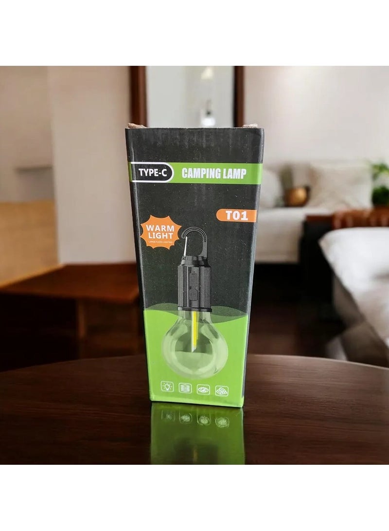LED CAMPING LAMP, USB RECHARGEABLE & WATERPROOF - Image 1