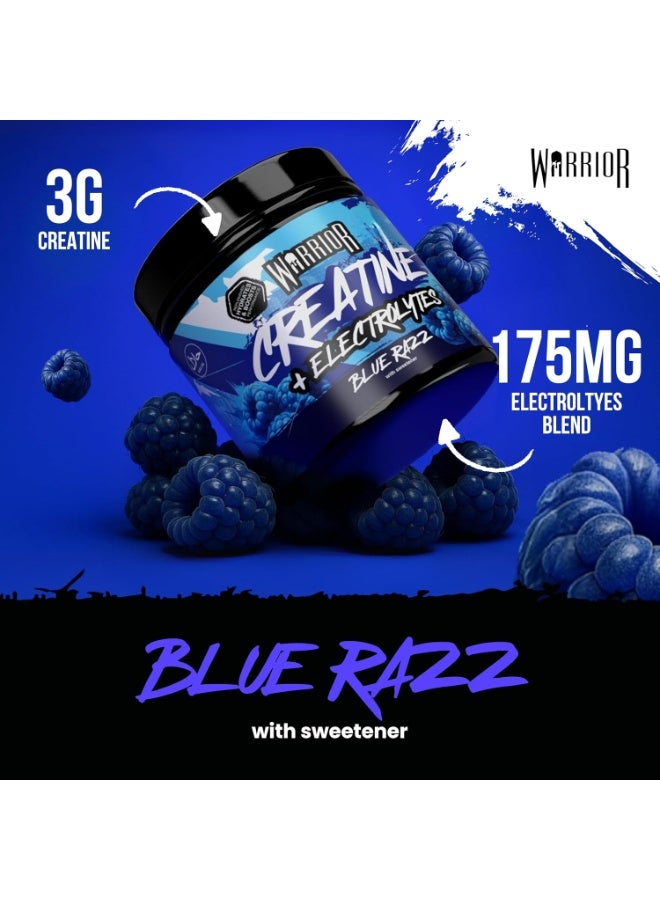 Warrior Creatine Plus Electrolytes Powder Blue Razz - 360g - Image 5
