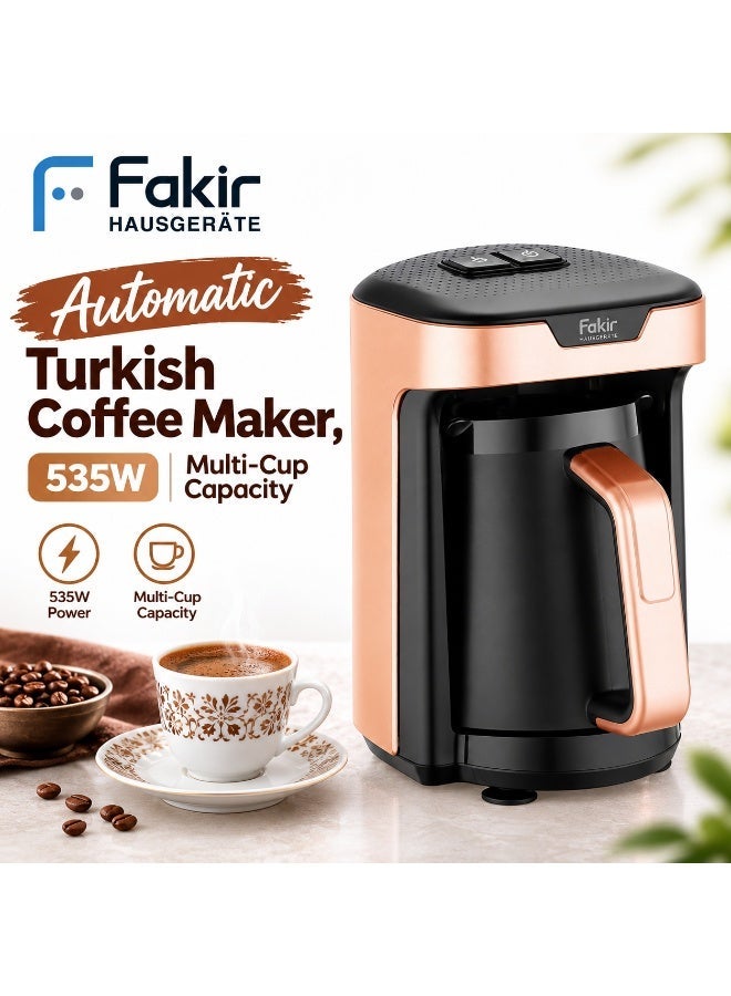 Fakir Turkish Coffee Maker 535W - Automatic Arabic Mocha Coffee & Milk Warmer with Pot, Multi-Cup Capacity, Auto Shutoff, Overheat Protection & Easy Cleaning for Home, Office & Gatherings - Image 1