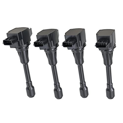 AA Ignition Ignition Coil Pack Set of 4 - Compatible with Nissan & Infiniti Vehicles - 2007-2017 Altima 2.5L, Sentra, Rogue, Cube, Versa, QX60, FX50, M56 - Replaces 22448JA00C, 22448ED000, 22448JA00A, UF549 - Image 1