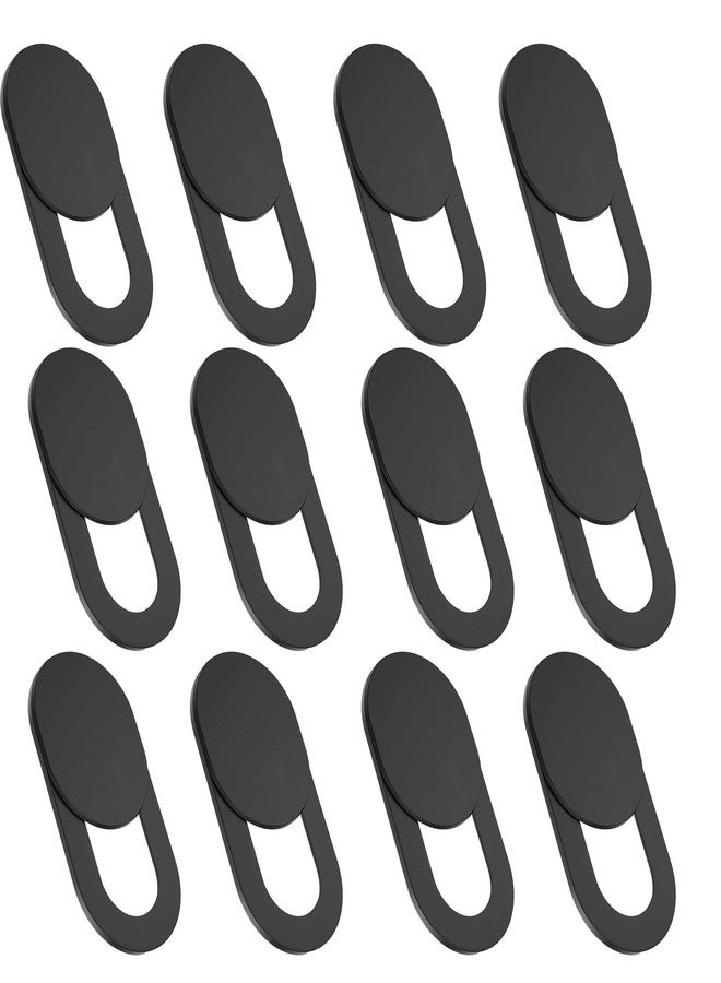 CaseHQ Laptop Camera Cover Slide, [12 Pack] Ultra-Thin Webcam Cover Compatible with MacBook,Laptop,PC,Computer,iMac,iPad, iPhone Cell Phone etc. 0.027in Thick Sliding Cover Web Blocker Black - Image 1