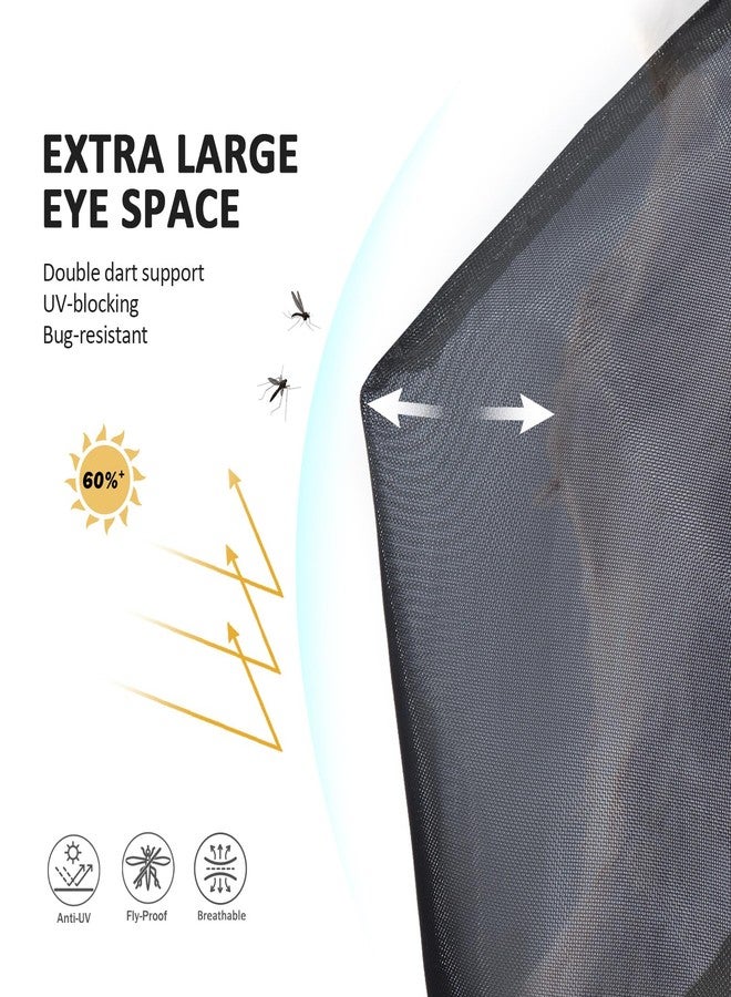 CareMaster Horse Fly Mask Large Space Breathable UV Protection Equine Mask with Reflective Features on Ears Hunter Green L - Image 3