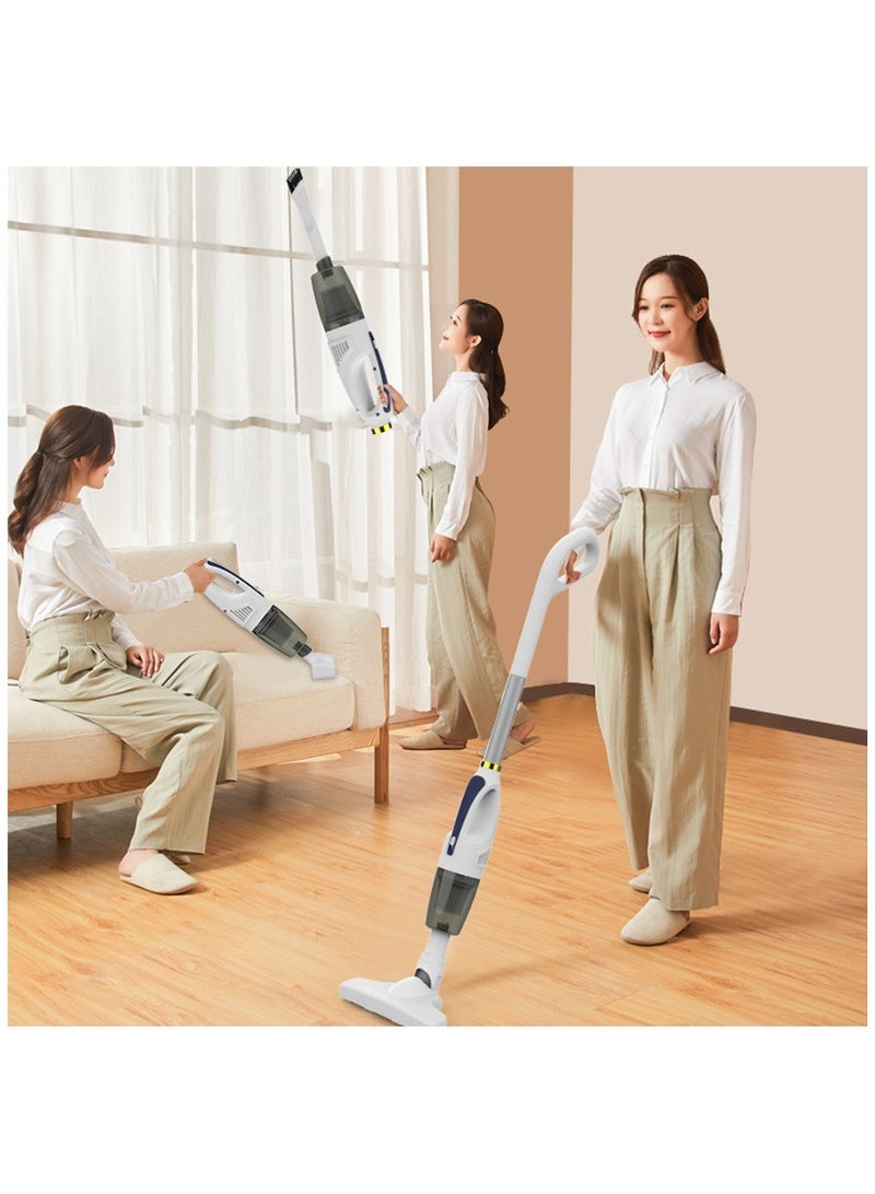 Handheld Household Multifunctional Vacuum Cleaner with High Suction Power and Detachable White - Image 2