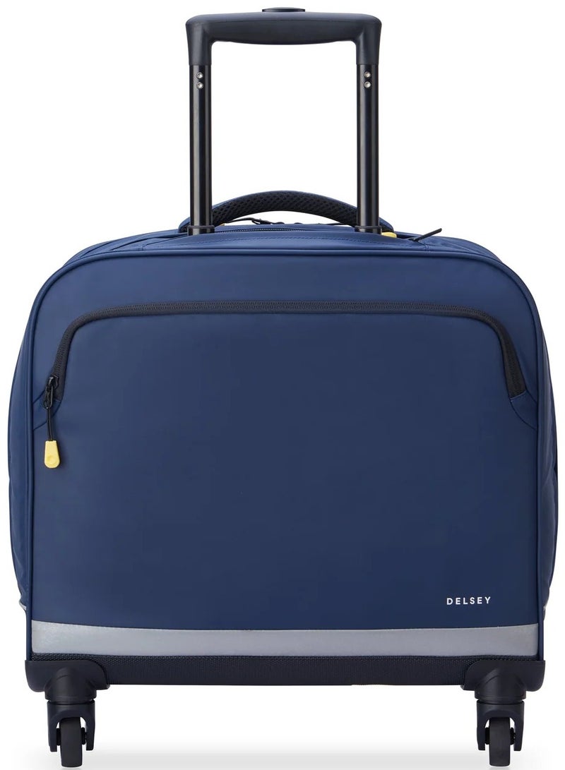 ديلسي _باريس حقيبة ظهر مدرسية بعجلات أفقية  - طباعة زرقاء . بوصة - Image 4