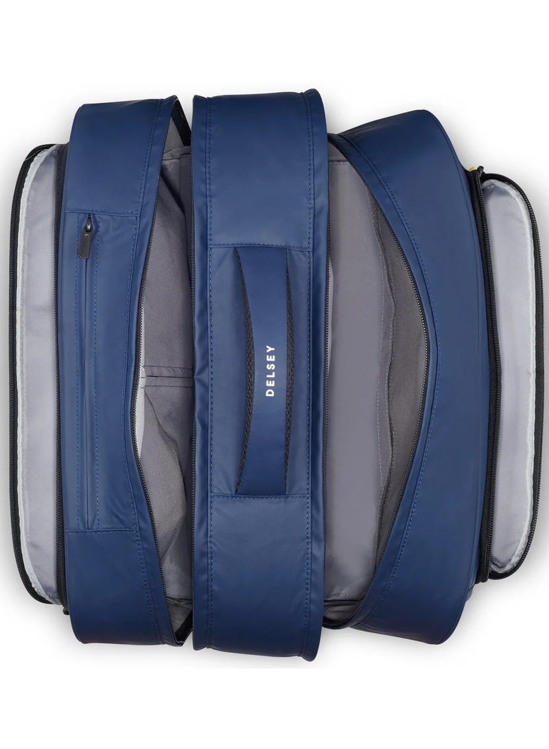 ديلسي _باريس حقيبة ظهر مدرسية بعجلات أفقية  - طباعة زرقاء . بوصة - Image 3