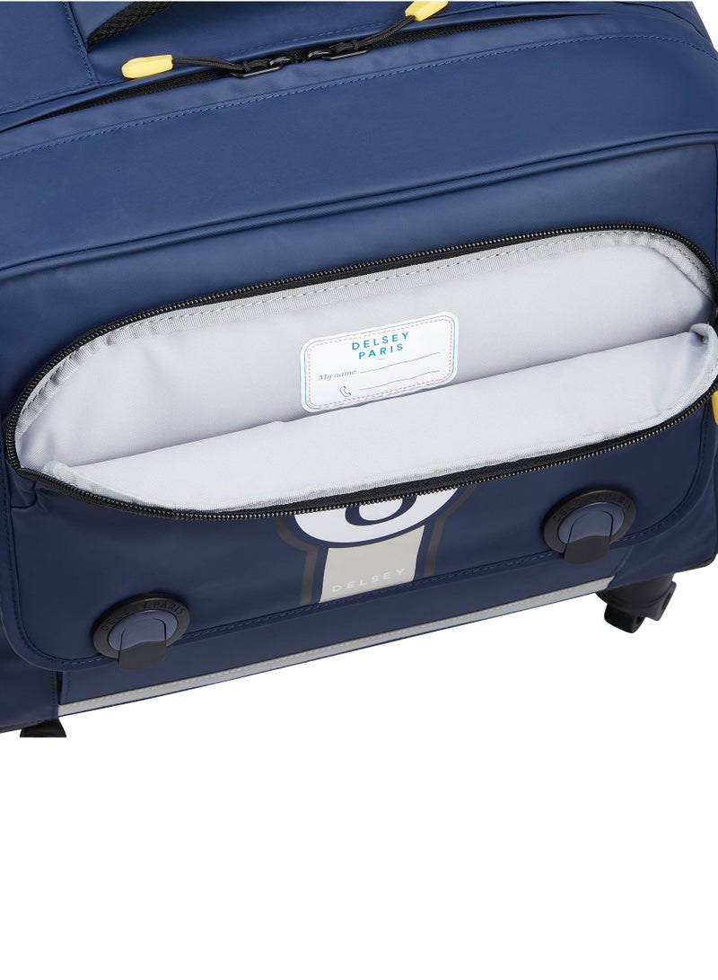 ديلسي _باريس حقيبة ظهر مدرسية بعجلات أفقية  - طباعة زرقاء . بوصة - Image 5