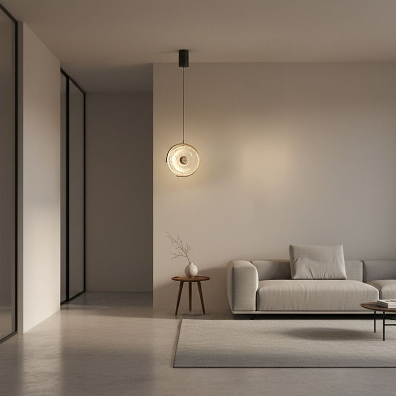 DANUBE HOME Bluma Pendant Lamp 2m Adjustable length Contemporary Pendant Lamps Hanging Lanterns Built in LED Modern Design Indoor Lighting For Dining Room Living Room L21xW21xH21cm-Clear - Image 2