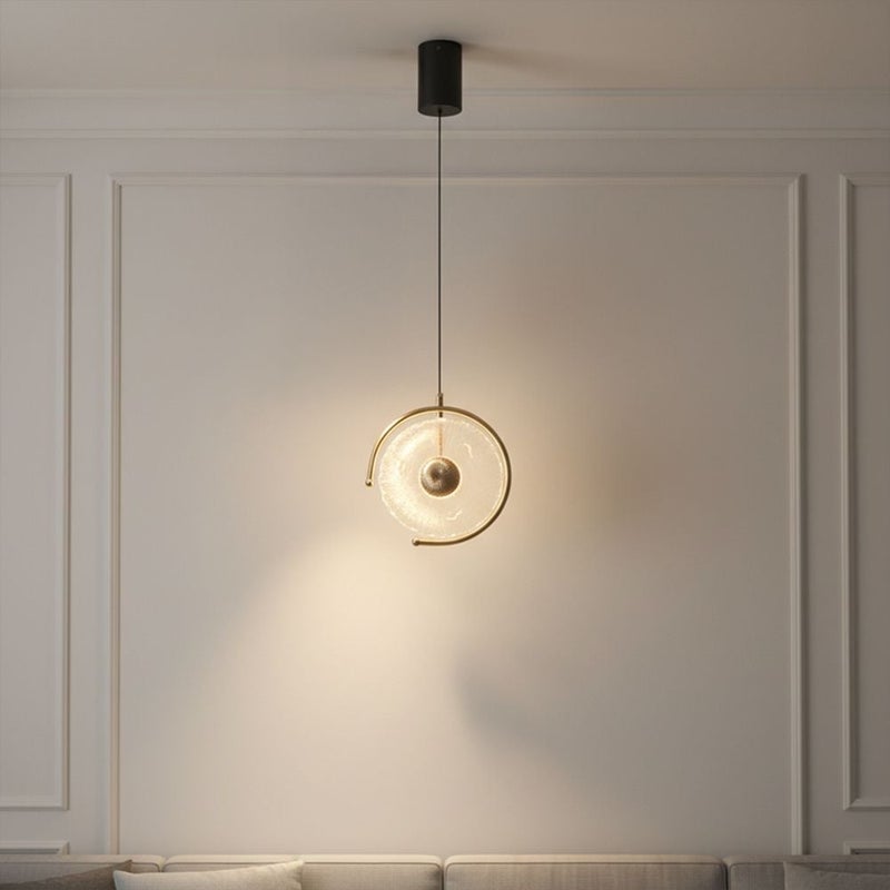 DANUBE HOME Bluma Pendant Lamp 2m Adjustable length Contemporary Pendant Lamps Hanging Lanterns Built in LED Modern Design Indoor Lighting For Dining Room Living Room L21xW21xH21cm-Clear - Image 1