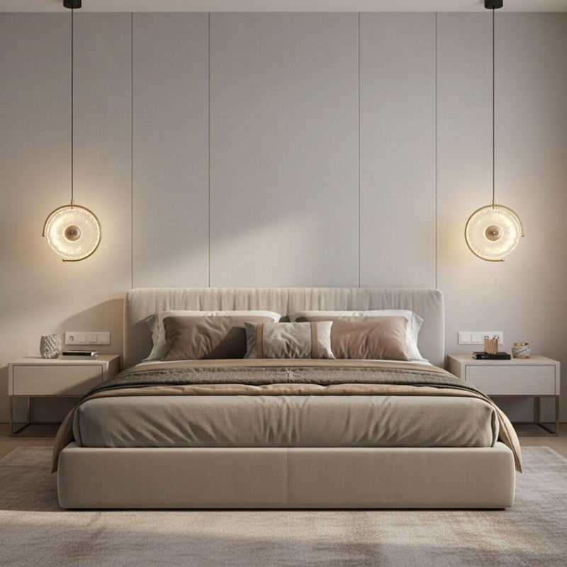 DANUBE HOME Bluma Pendant Lamp 2m Adjustable length Contemporary Pendant Lamps Hanging Lanterns Built in LED Modern Design Indoor Lighting For Dining Room Living Room L21xW21xH21cm-Clear - Image 4