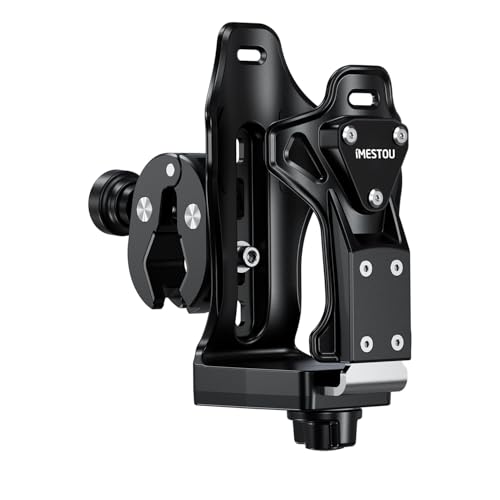 iMESTOU Motorcycle Cup Holder, ATV Water Bottle Mount Compatible with 50-90mm Dia. Cups Drinking Bottles, Anti-Theft, Fits for 12mm-45mm Handlebars on Bike Scooter Stroller Golf Cart Wheelchair... - Image 1