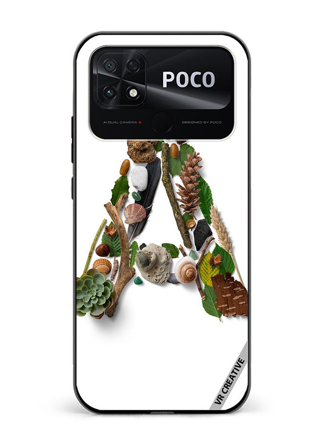 VR CREATIVE Protective Case Cover For Xiaomi Poco C40 Alphabet A Design Multicolour - Image 1