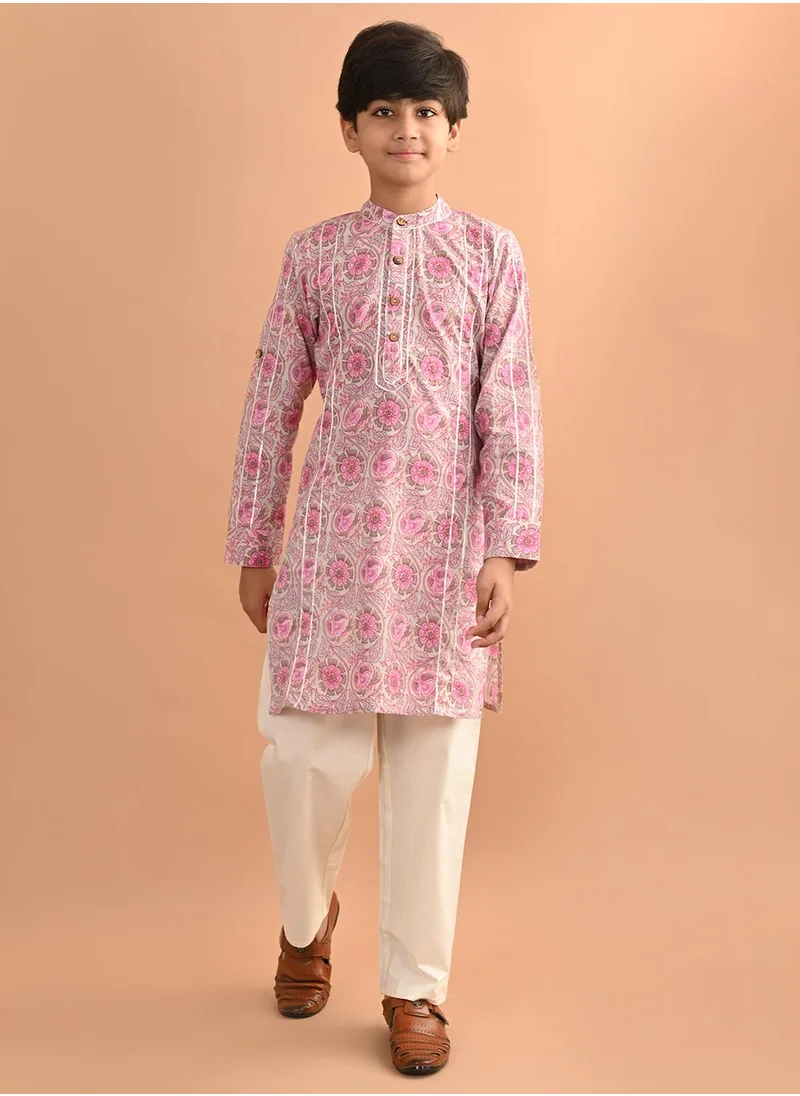 ليلك Printed Kurta Pajama Set