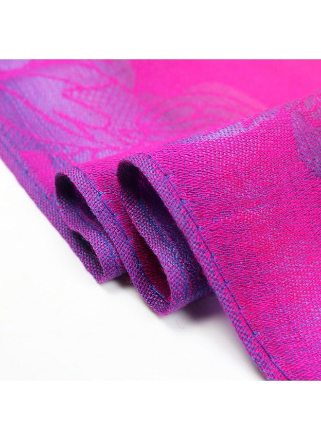 Neelamvar - Fashion Colorful Flowers Jacquard Cotton Pashmina Women Wrap Shawl Tassels Scarves 75" X 27.5" (Thm08-04) - Image 1