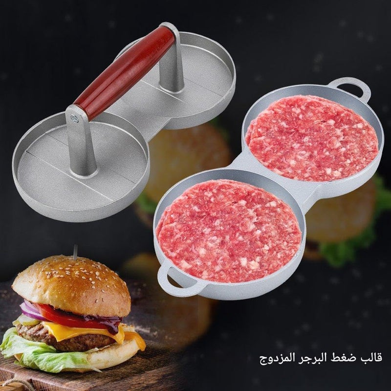 Burger Maker - Heavy-duty aluminum press with double-sided functionality and non-stick large pan, designed with soft handle for ease, perfect for creating consistent beef, chicken, and turkey pattiesf - Image 5