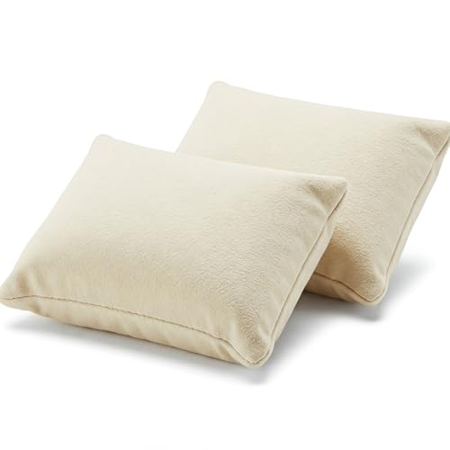 La Trove Watch and Bracelet Organizer Pillow Set, Drawer Display for Bangle Jewelry Storage Holder, Showcase & Wardrobe Organizer, Pack of 2, Cream - Image 3