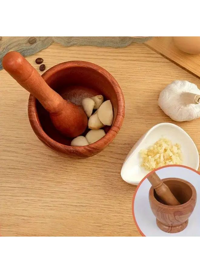 Mortar and Pestle Set Minimalist Granite Kitchen Spice Grinder Durable Plastic Garlic Ginger Herb Crusher Easy Clean No Electricity Ergonomic Design - Image 2